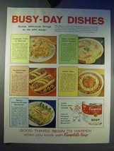 1959 Campbell's Soup Ad - Busy-Day Dishes - $18.49