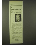 1935 University of Chicago Ad - For Summer Quarter - £14.78 GBP