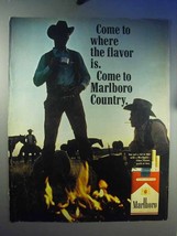 1967 Marlboro Cigarettes Ad - Cowboys - £14.61 GBP