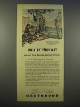 1946 Greyhound Bus Ad - By Highway - £14.50 GBP