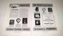 1946 Foxboro Instruments Ad - Bugs in Heat Control - £14.03 GBP