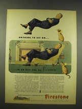 1944 Firestone Foamex Ad - Nothing to Sit on Restful - £14.78 GBP