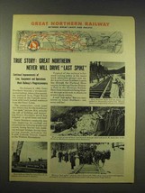 1944 Great Northern Railway Ad - Never Drive Last Spike - £14.29 GBP