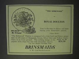 1934 Royal Doulton The Kirkwood Pattern Ad - £14.77 GBP