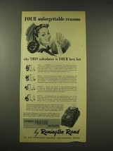 1944 Remington Rand Printing Calculator Ad - Reasons - $18.49