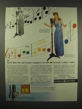 1944 General Electric Radio Ad - Hear the Real Frances Langford - $18.49