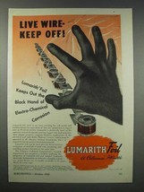 1943 Celanese Plastic Lumarith Foil Ad - Live Wire - £14.74 GBP