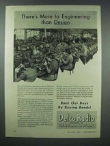 1943 Delco Radio Ad - More to Engineering Than Design - $18.49