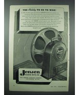 1943 Jensen Auditorium Speaker Ad - Go To War - £14.73 GBP