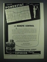 1943 Superior Electric Powerstat Ad - Remote Control - $18.49
