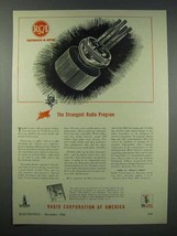 1943 RCA Ad - The Strangest Radio Program - £14.60 GBP