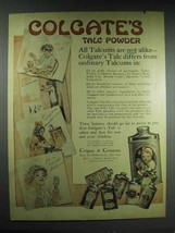 1915 Colgate's Talc Powder Ad - All Talcums Not Alike - $18.49