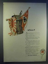 1943 WWII Texaco Oil, Gasoline Ad - When? - £14.78 GBP