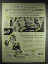 1937 Gruen Curvex Peer, Countess Watch Ad, Omar Kiam - £14.61 GBP