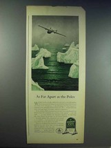 1943 Quaker State Motor Oil Ad - Far Apart as The Poles - £14.61 GBP