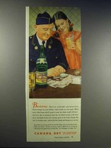 1943 Canada Dry Ginger Ale Soda Ad - Battlefront - £14.53 GBP