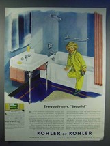 1950 Kohler of Kohler Bathroom Fixtures & Fittings Ad - $18.49