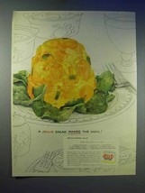 1955 Jell-O Lemon Flavor Ad - Pretty-Pepper Salad - $18.49