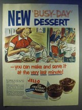 1954 Jell-O Instant Pudding Ad - Busy-Day Dessert - $18.49