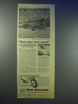 1955 New Holland Rotabar Rake Ad - Best I Ever Owned - £14.48 GBP