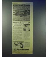 1955 New Holland Rotabar Rake Ad - Best I Ever Owned - £14.54 GBP