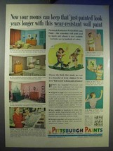 1956 Pittsburgh Paints Ad - Wear-Resitant Wall Paint - £13.89 GBP