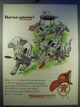 1956 Texaco Fire Chief Gasoline Ad - Red Hot Getaway - £14.53 GBP