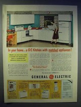 1951 General Electric Kitchen Appliances Ad - Matched - $18.49