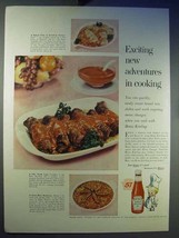 1956 Heinz Tomato Ketchup Ad - Jiffy Steak Logs - £14.46 GBP