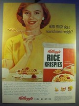 1956 Kellogg&#39;s Rice Krispies Cereal Ad - Nourishment - £14.61 GBP