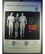 1956 B.V.D. Underwear Ad - Garment Must Satisfy - £14.78 GBP