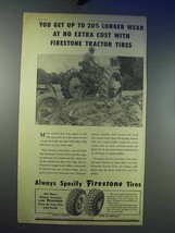 1955 Firestone Tractor Tires Ad - 20% Longer Wear - £14.54 GBP