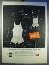 1956 Hanes Underwear Ad - Your Family has Men Too - £14.82 GBP