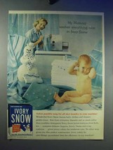 1958 Ivory Snow Detergent Ad - Mommy Washes Nice - £14.28 GBP