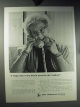 1964 Bell Telephone Ad - I Forget The Town - £14.45 GBP