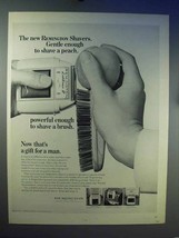 1966 Remington Lektronic IV Shaver Ad - Shave a Peach - $18.49