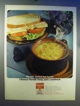 1966 Campbell&#39;s Chicken Noodle Soup Ad - Fastest Lunch - £14.61 GBP
