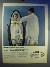 1968 Fruit of the Loom Underwear and Shirts Ad - $18.49