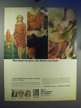 1967 Clairol Nice 'n Easy Hair Color Ad, Closer He Gets - $18.49