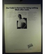 1969 Jockey T-Shirt Ad - Famous For Doing Nothing - £14.78 GBP