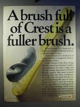 1969 Crest Toothpaste Ad - A Brush Full is Fuller Brush - £14.54 GBP