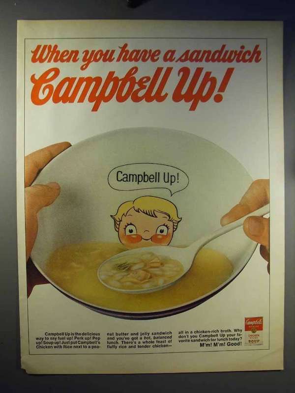 1969 Campbell's Chicken With Rice Soup Ad - Sandwich - $18.49