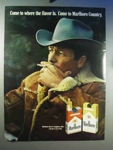 1969 Marlboro Cigarettes Ad - Marlboro Man - Cowboy - £14.76 GBP