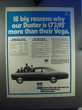 1971 Plymouth Duster Car Ad - More Than Their Vega - £14.78 GBP