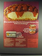 1966 Borden's Ad - Cherry-O Cream Cheese Pie - £14.52 GBP