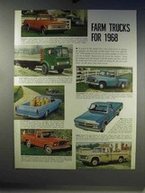 1968 Farm Trucks Article - Chevy, White, Dodge, Ford + - $18.49