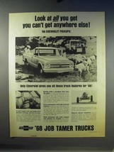 1968 Chevrolet Pickup Truck Ad - Look At All You Get - £14.54 GBP