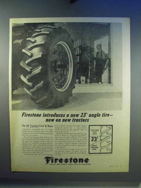 Primary image for 1967 Firestone All Traction Field & Road Tire Ad