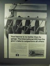 1968 IH International 480 Wing-type Disk Harrow Ad - £14.78 GBP