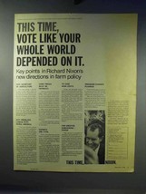1968 United Citizens for Nixon-Agnew Ad - Farm Policy - £14.54 GBP